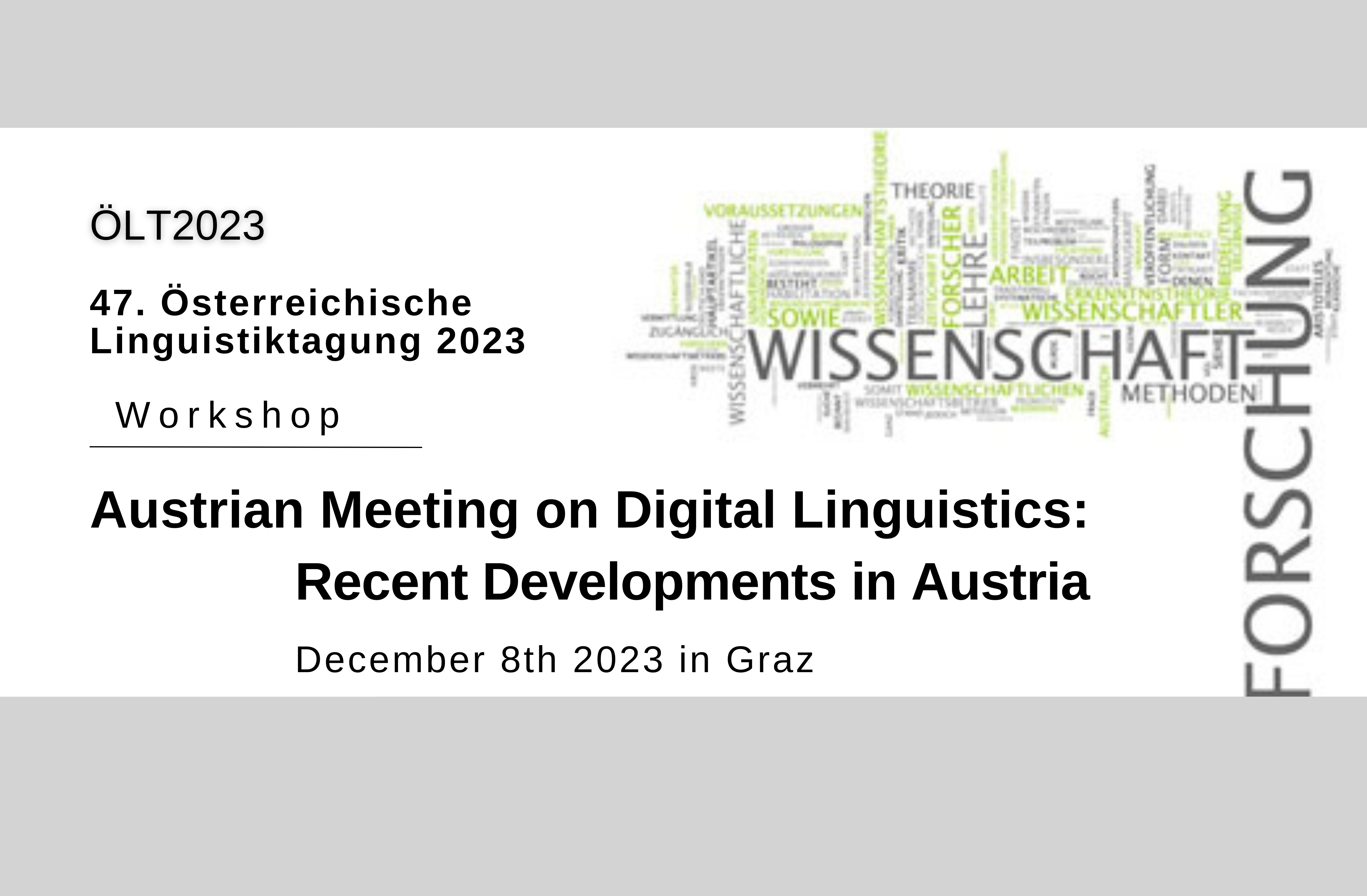 Austrian Meeting on Digital Linguistics: Recent Developments in Austria (at ÖLT 2023)